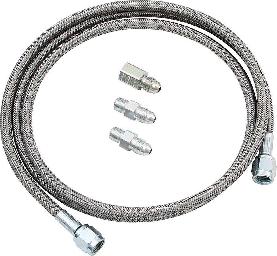 Allstar Performance 46110-60 - Gauge Line Kit, 4 AN, 5 ft Long, 4 AN Female to 4 AN Female, Fittings Included, PTFE, Braided Stainless, Mechanical Pressure Gauges, Kit