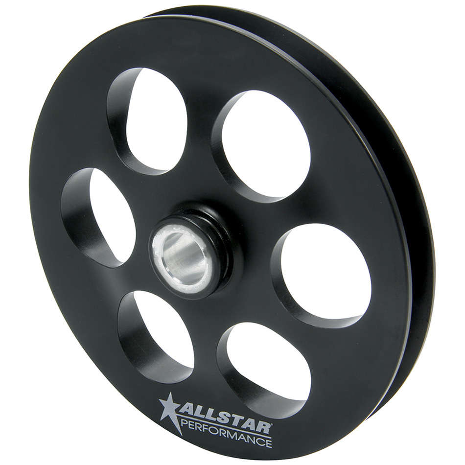 Allstar Performance 48251 Power Steering Pulley, V-Belt, 1 Groove, 6.000 in Diameter, Aluminum, Black Paint, Allstar Type 2 PS Pump, Each