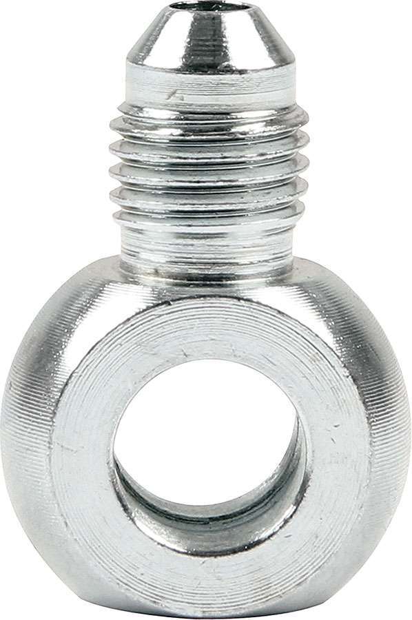Allstar Performance 50060 Fitting, Adapter Banjo, Straight, 3 AN Male to 3/8 in Banjo, Steel, Zinc Oxide, Pair