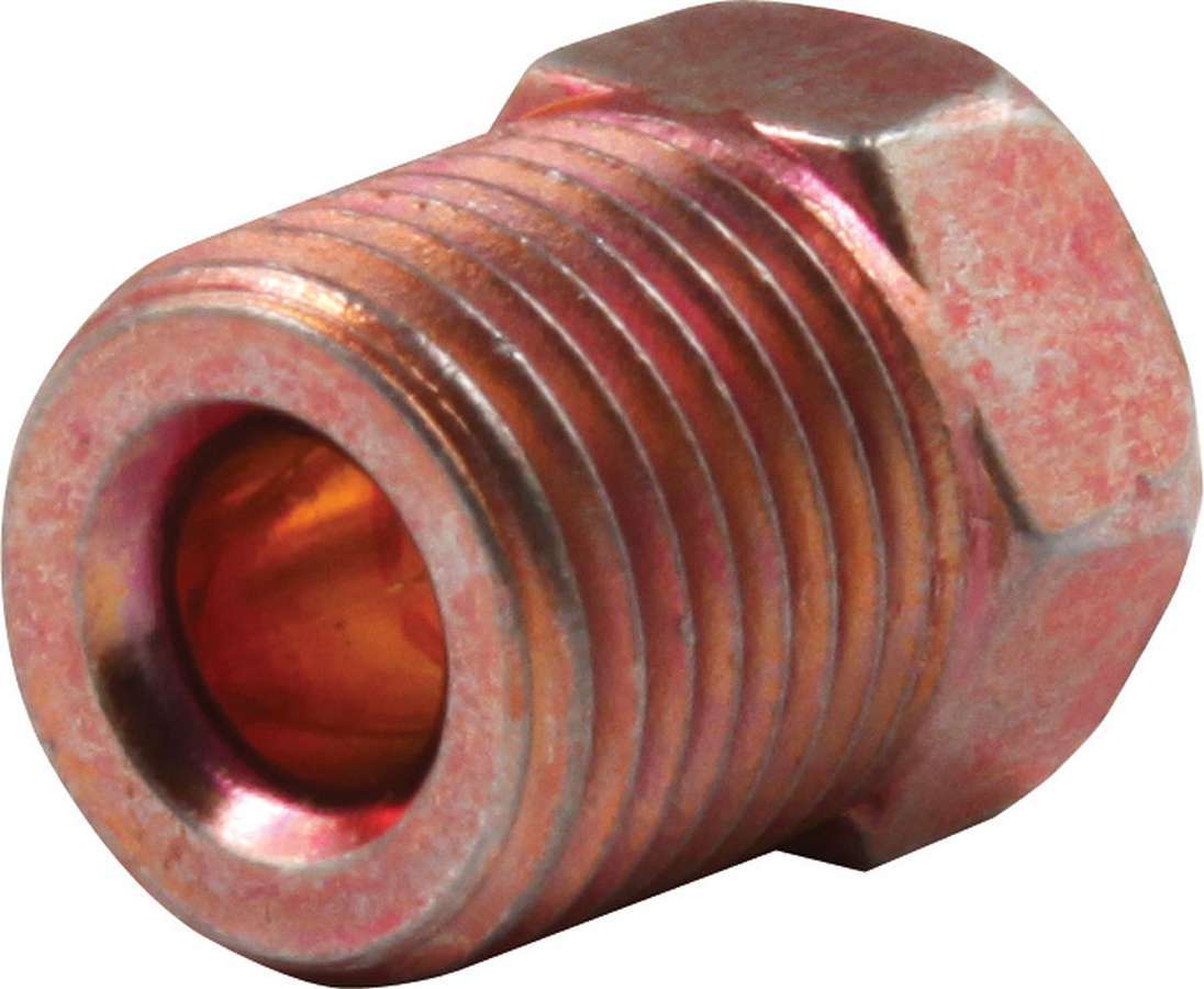 Allstar Performance 50113 Fitting, Flare Nut, 7/16-24 in Inverted Flare Male, Steel, Red Zinc, 3/16 in Hardline, Pair