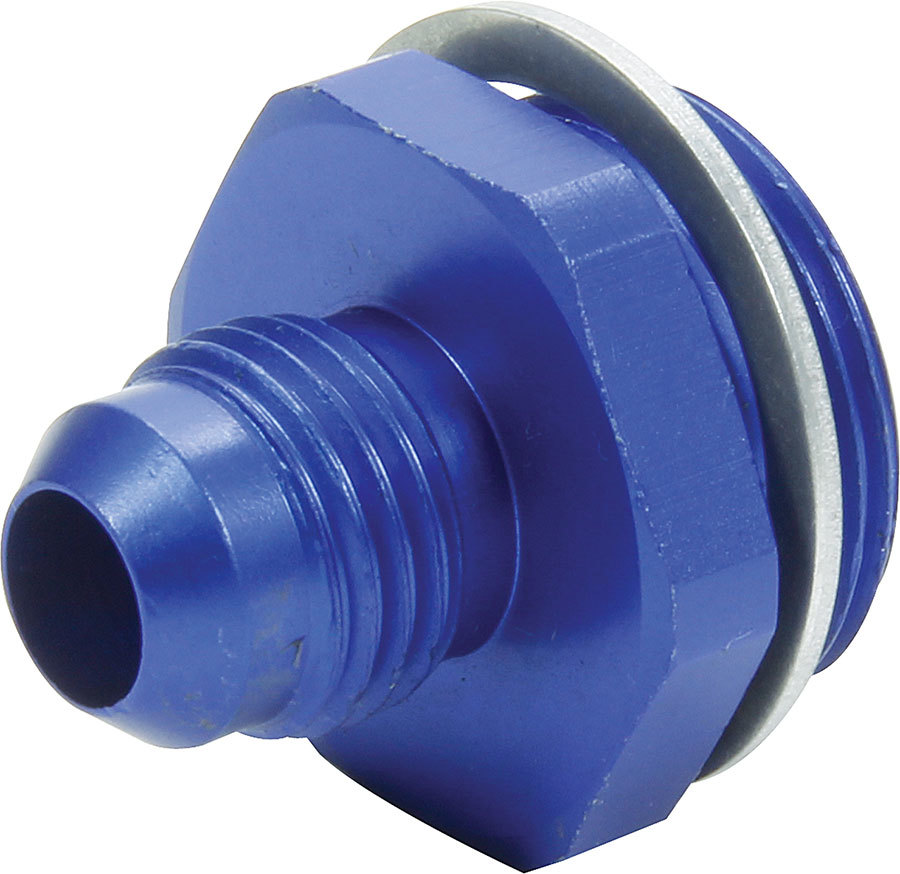 Carb Fitting w/washer 7/8-20 to -6 Male Blue