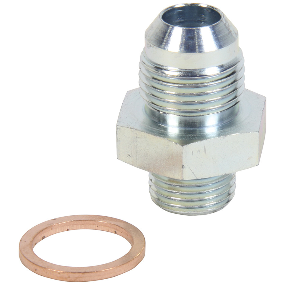 Allstar Performance 50915 Fitting, Adapter, Straight, 8 AN Male to 5/8-18 in Male, Steel, Zinc Oxide, Each