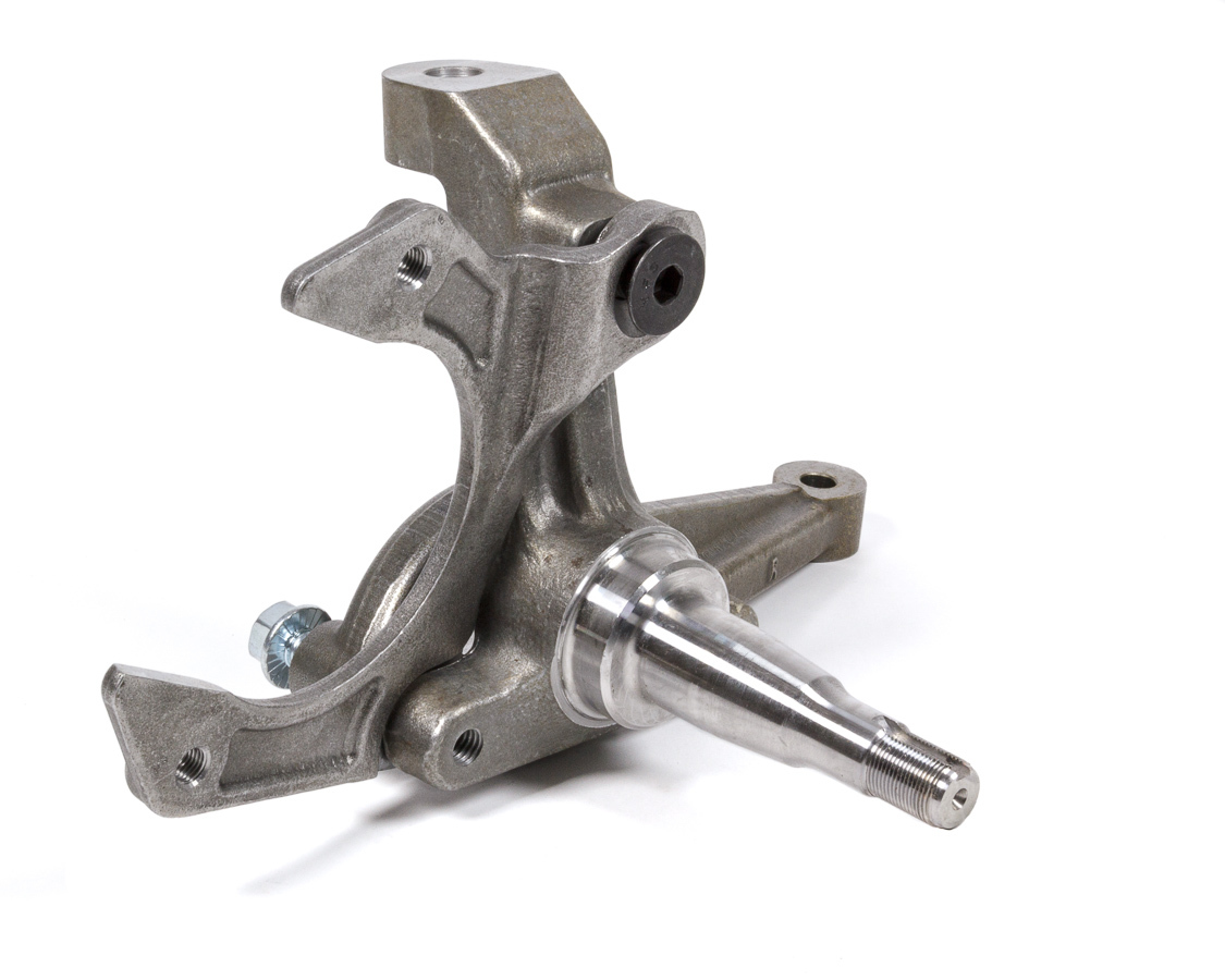 Allstar Performance 55977 Spindle, Stock Pin Height, Passenger Side, Steering Arm / Caliper Bracket Included, Forged Steel, Natural, GM Metric, Each