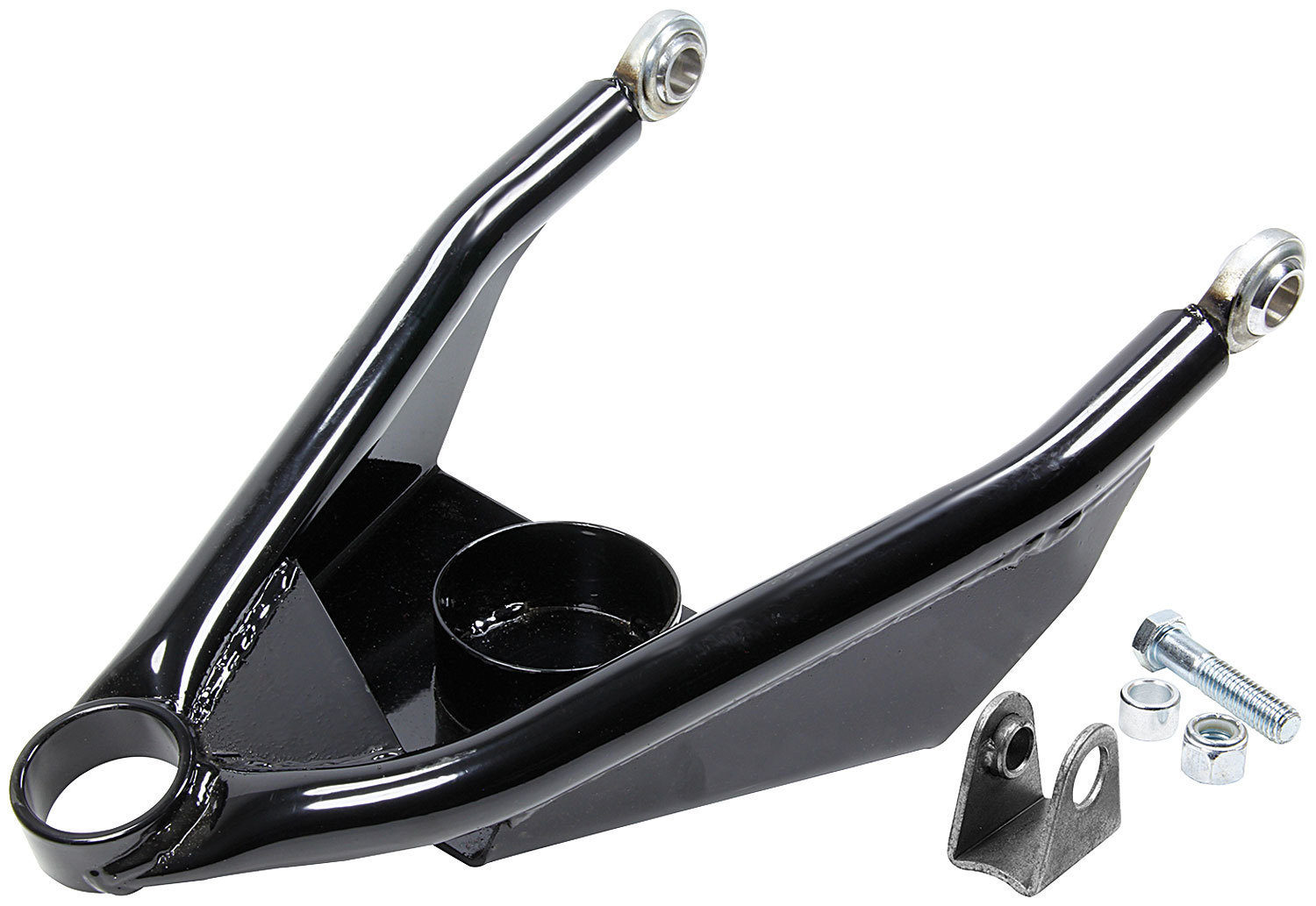 Allstar Performance 56320 Control Arm, Tubular, Round Tube, 3/4 in Rod End, Passenger Side, Lower, Press-In Ball Joint, Steel, Black Powder Coat, GM A-Body 1964-72, Each
