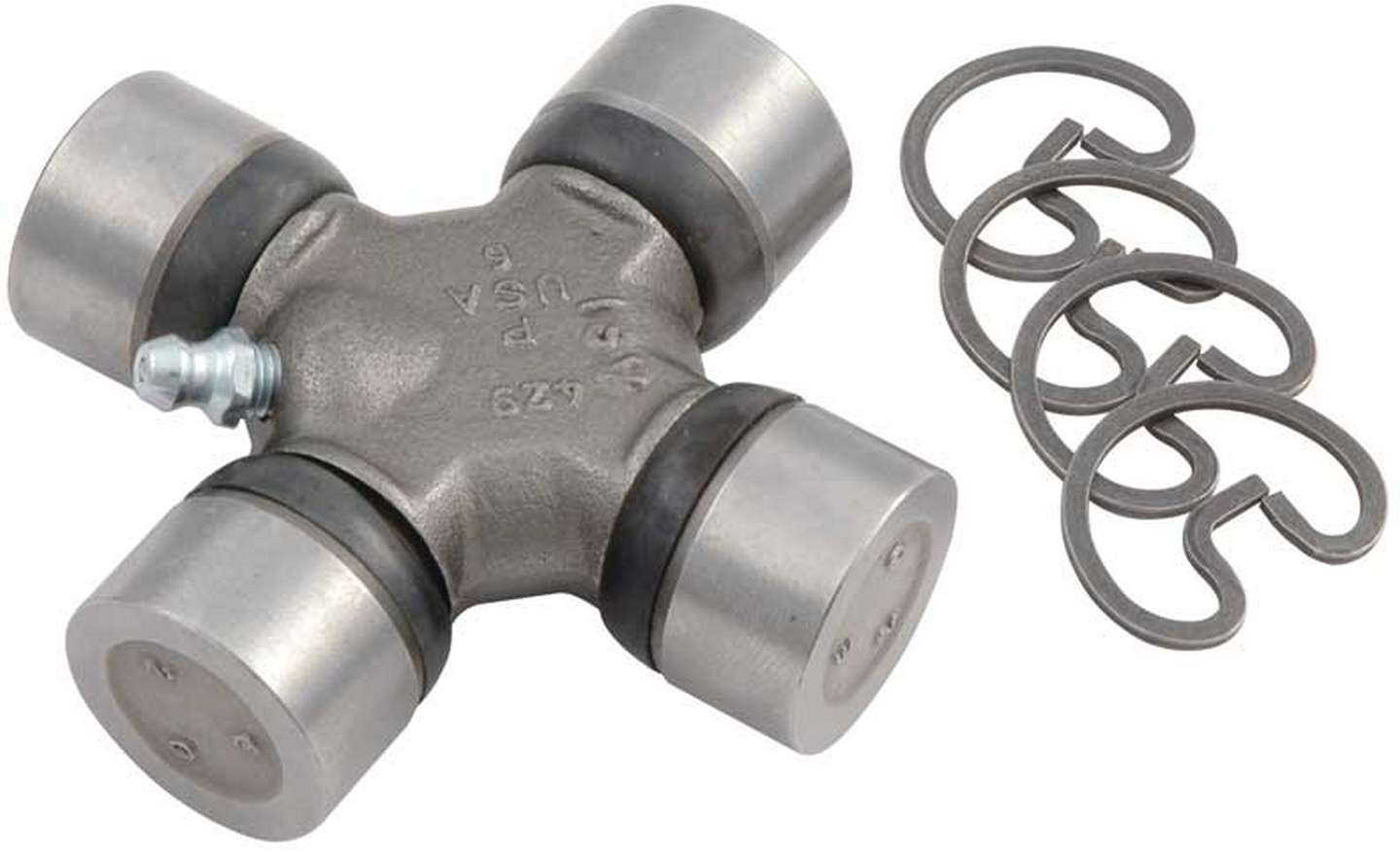Universal Joint - 1310 Series - 3-1/4 in Across - 1-1/16 in Cap - Clips Included - Steel - Natural - Each