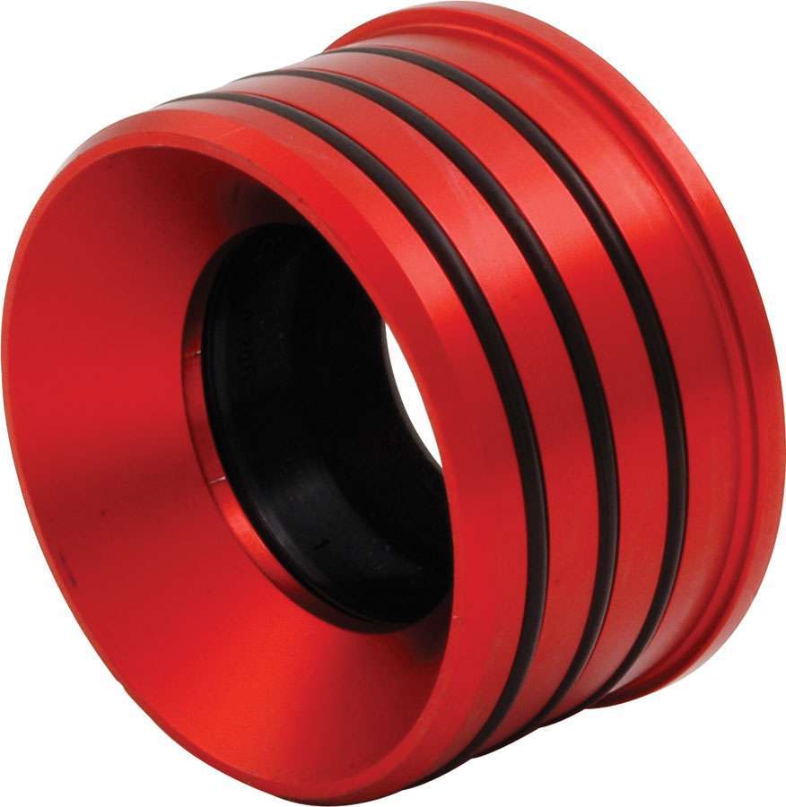 Allstar Performance 72100 Axle Housing Seal, 2.625 in OD, 1.125 in ID, Aluminum / Rubber, Red Anodized, 3/16 in Wall 3 in Axle Tubes, Ford 9 in, Each