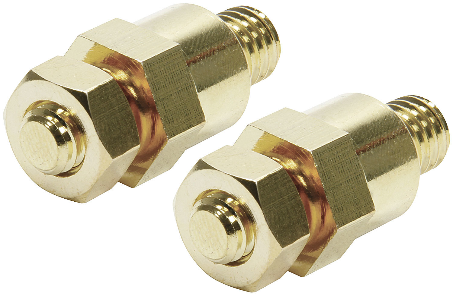 Allstar Performance 76122 Battery Terminal, Side Mount, 5/16 in Stud, Brass, Gold Plated, Pair