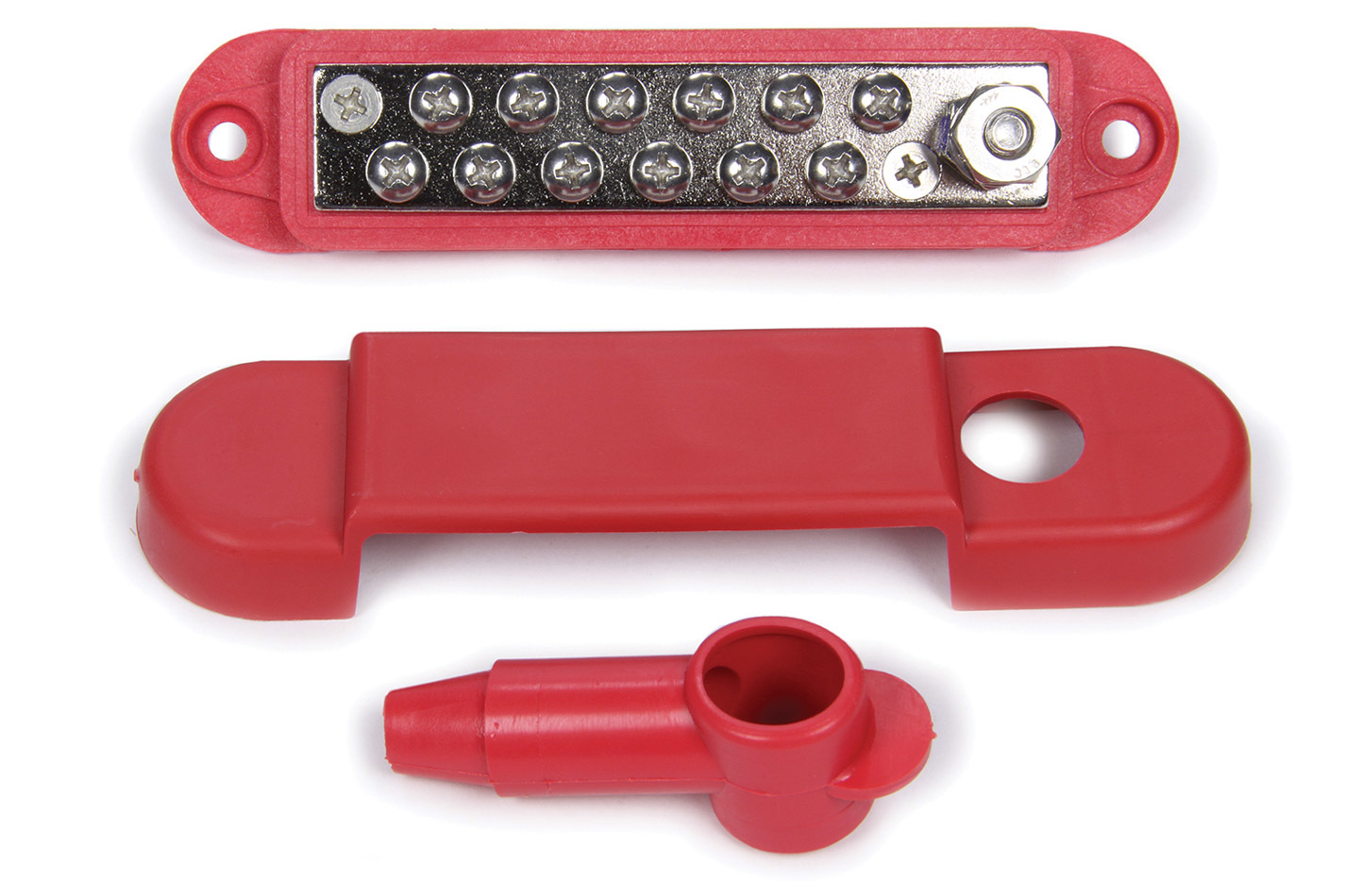 Allstar Performance 76170 Terminal Block, 12 Wire, Boot / Cover, Red, Kit