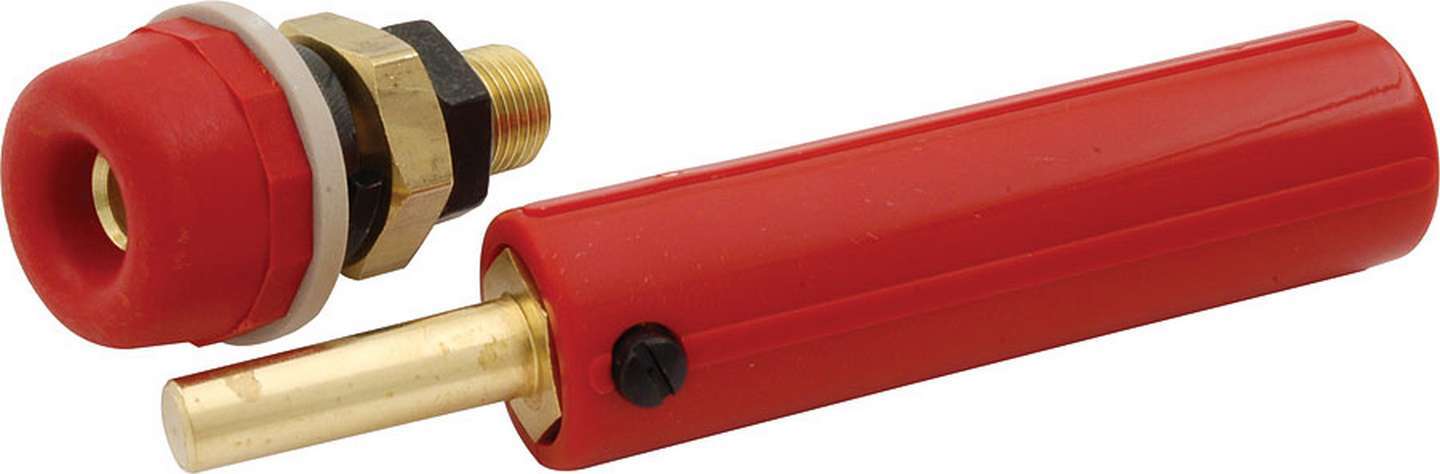 Allstar Performance 76300 Remote Battery Terminal, Quick Disconnect, 1/2 in Diameter Hole, Red, Kit