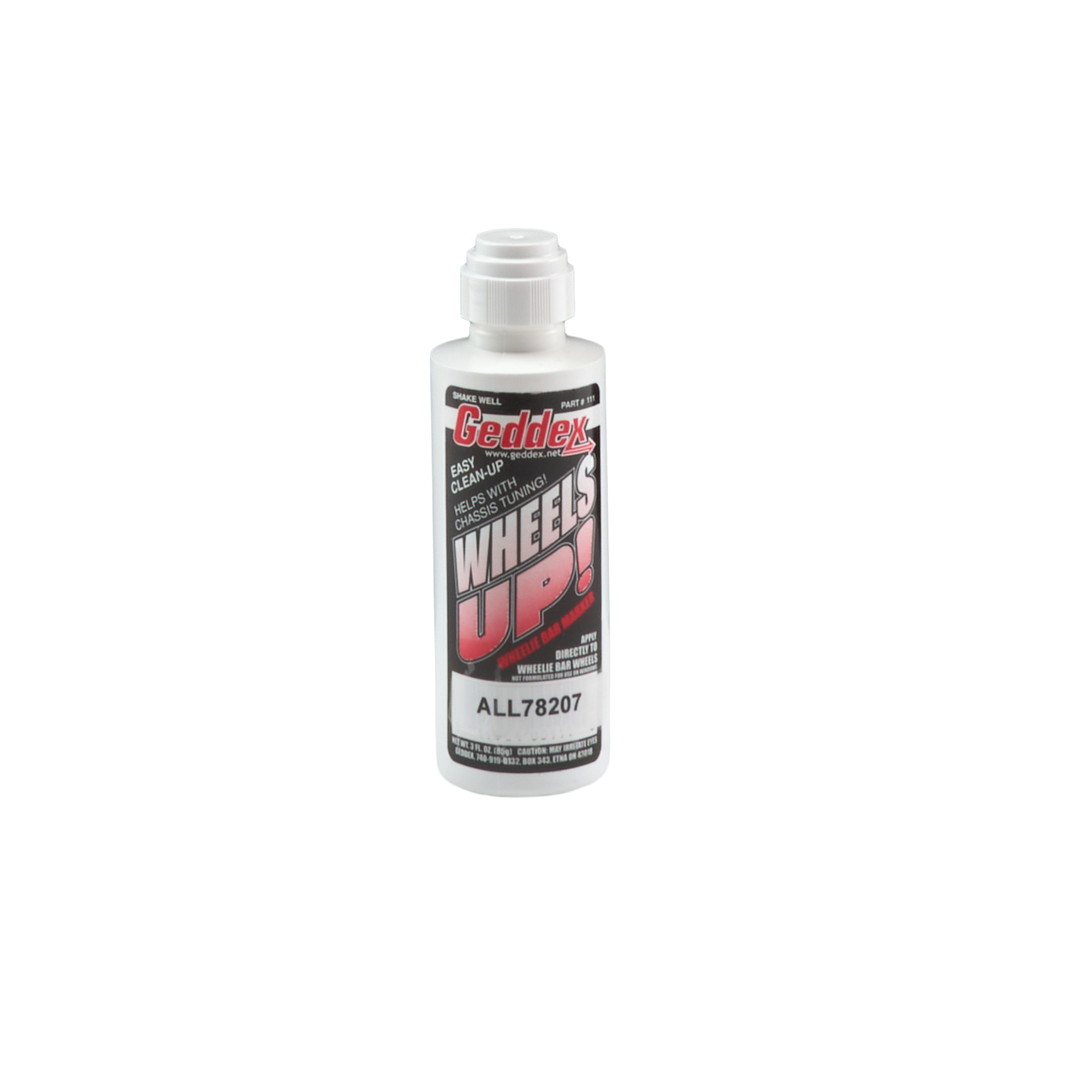 Wheels Up Wheelie Bar Marker White