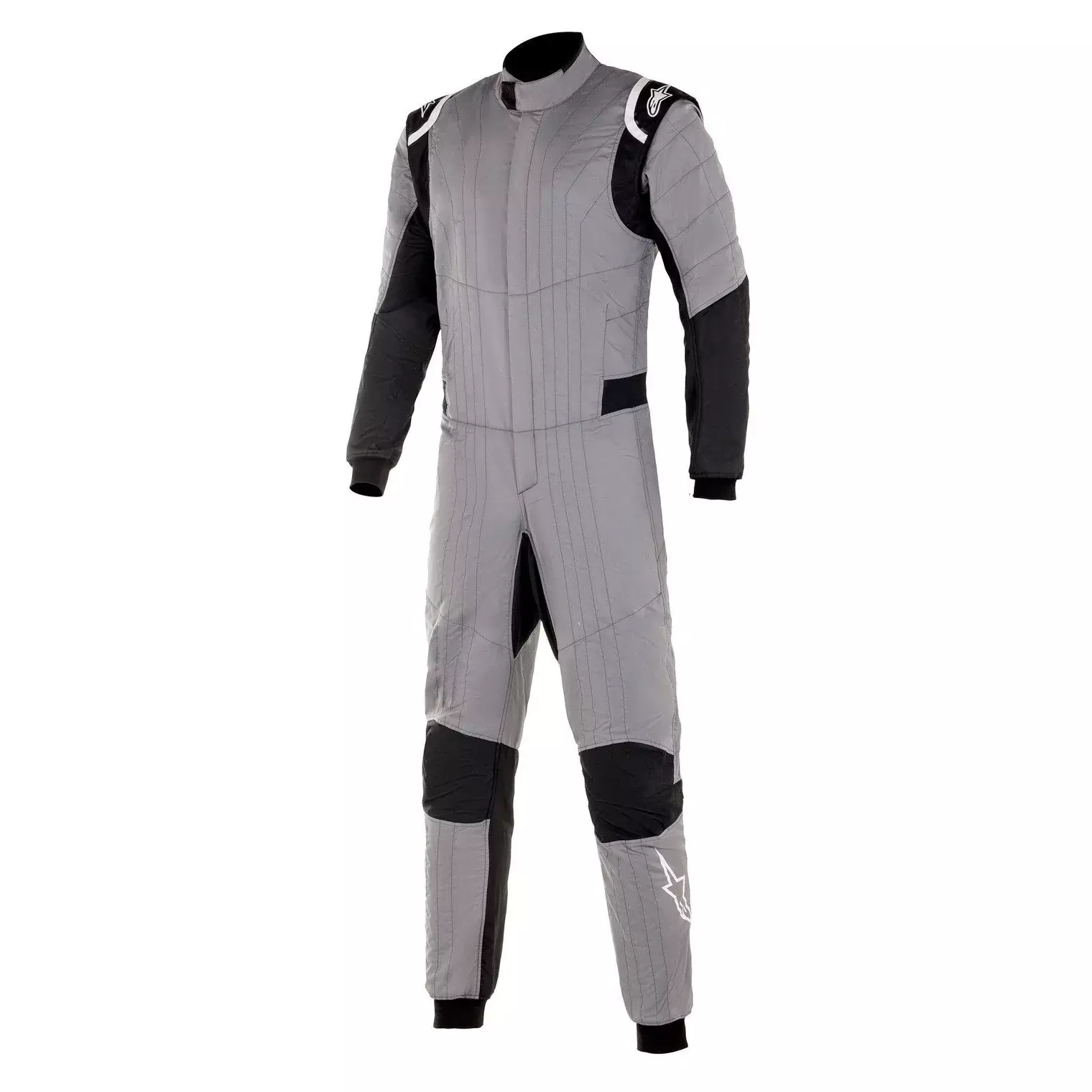 Alpinestars 3350220-971-50 Driving Suit, Hypertech V2, 1-Piece, FIA Approved, Double Layer, Fire Retardant Fabric, Gray / Black, Small / Medium, Each