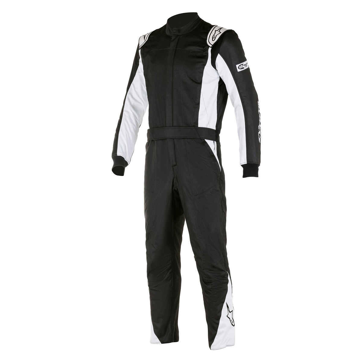 Alpinestars 3352822-119-46 Driving Suit, Atom, 1-Piece, SFI 3.2A/5, Boot-Cut, Dual Layer, Fire Retardant Fabric, Black / Silver, Size 46, X-Small / Small, Each