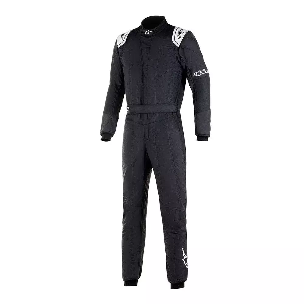 Alpinestars 3354121-10-52 Driving Suit, GP Tech V3, 1-Piece, FIA Approved, Double Layer, Fire Retardant Fabric, Black, Medium, Each