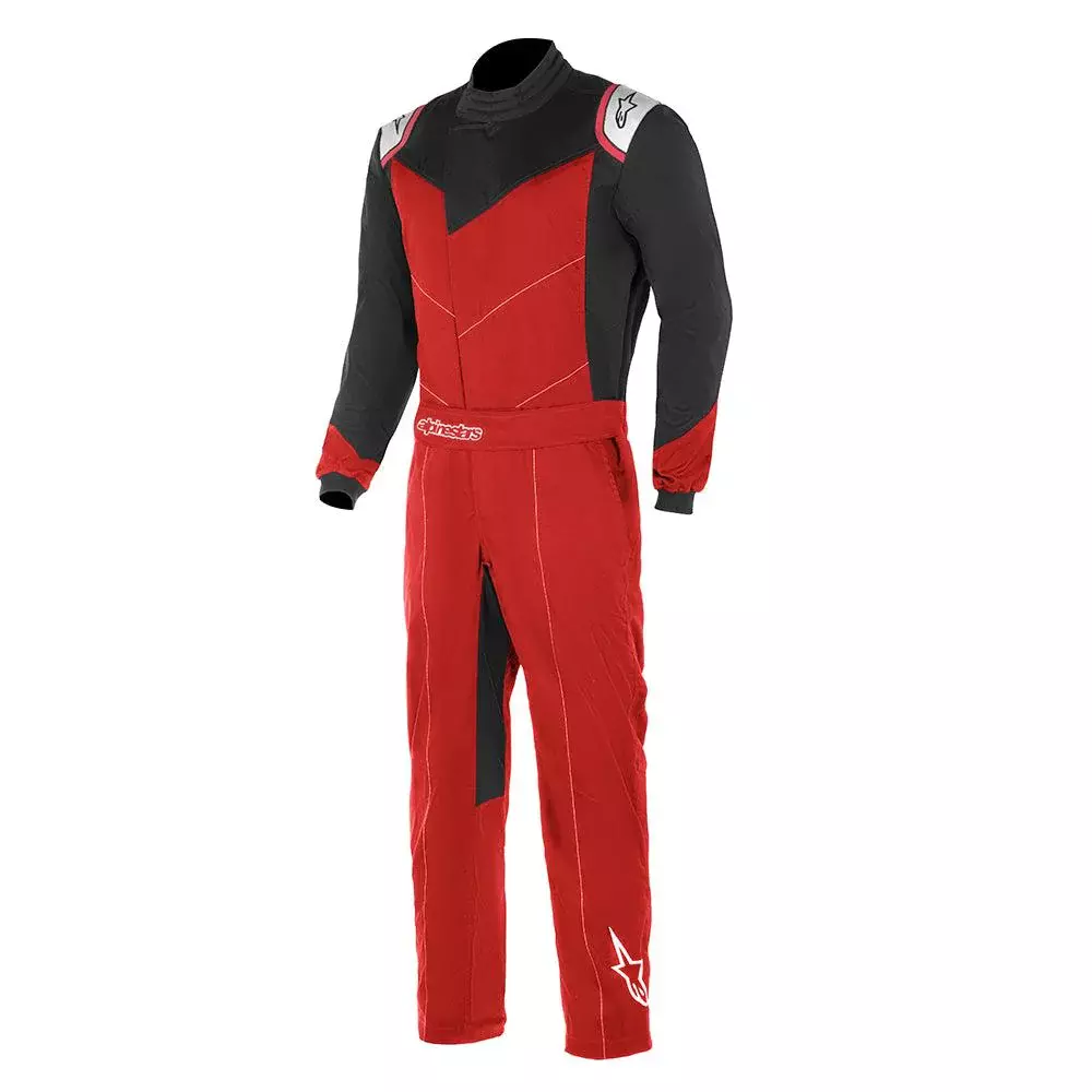 Suit - Driving - Kart Indoor - 1-Piece - SFI 3.2A/1 - Single Layer - Fire Retardant Cotton - Blue / Red - Each
