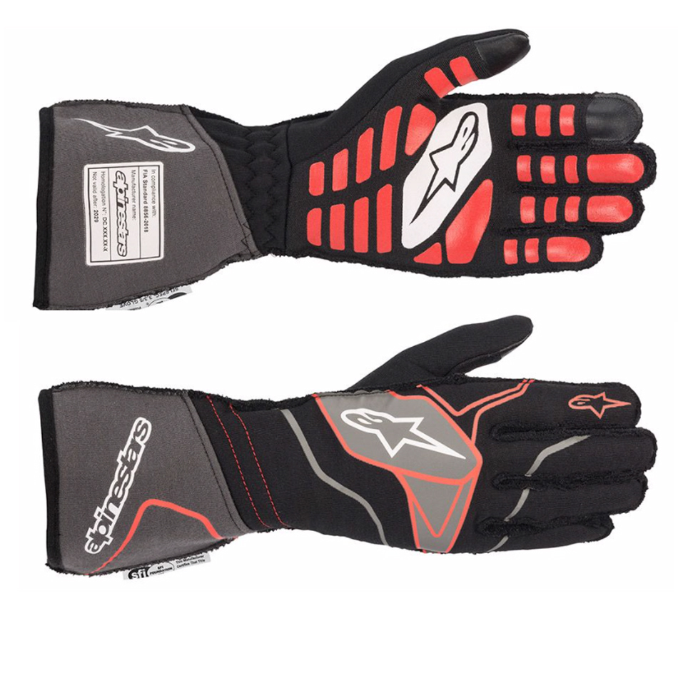 Alpinestars 3550320-1036-2XL - Gloves Tech-1 ZX v2 Black/Red 2X-Large