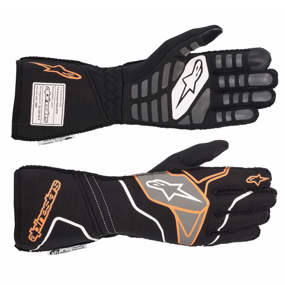Alpinestars 3550320-156-2XL - Gloves Tech-1 ZX v2 Black/Fluorescent Orange 2X-Large