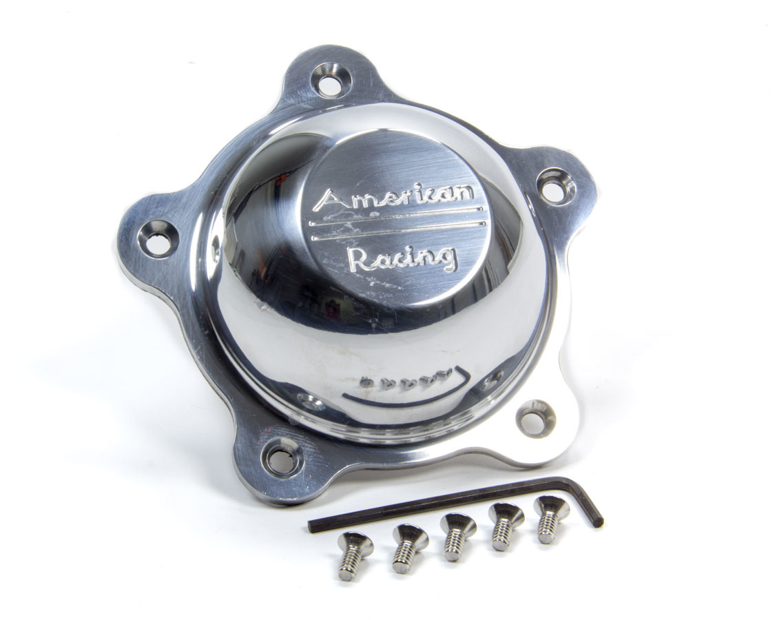 AMERICAN RACING WHEELS — AMERICAN RACING WHEELS Short Polished Alum Center Cap w/Logo Each
