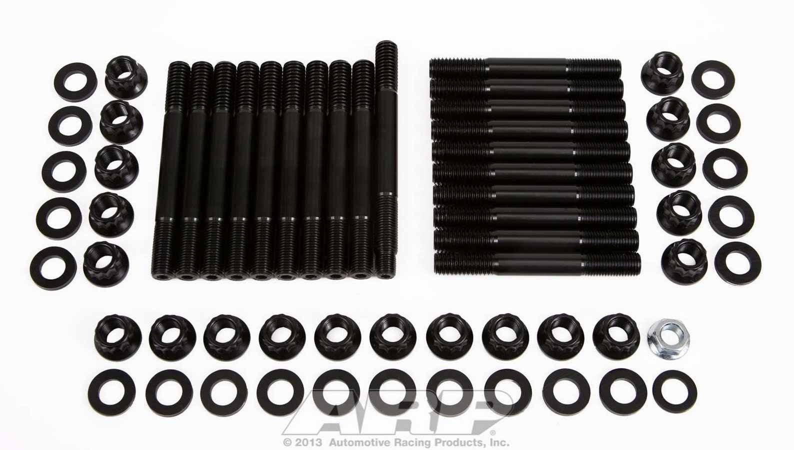 ARP 134-5901 Main Stud Kit, 12 Point Nuts, 4-Bolt Mains, Chromoly, Black Oxide, Dart LS Next Block, GM LS-Series, Kit