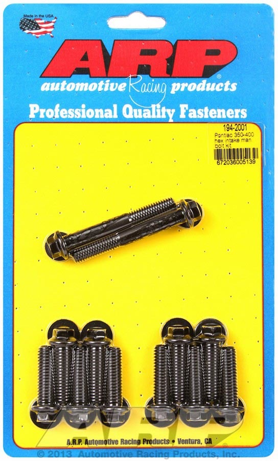 ARP 1942001 Intake Manifold Bolt Kit, Hex Head, Chromoly, B