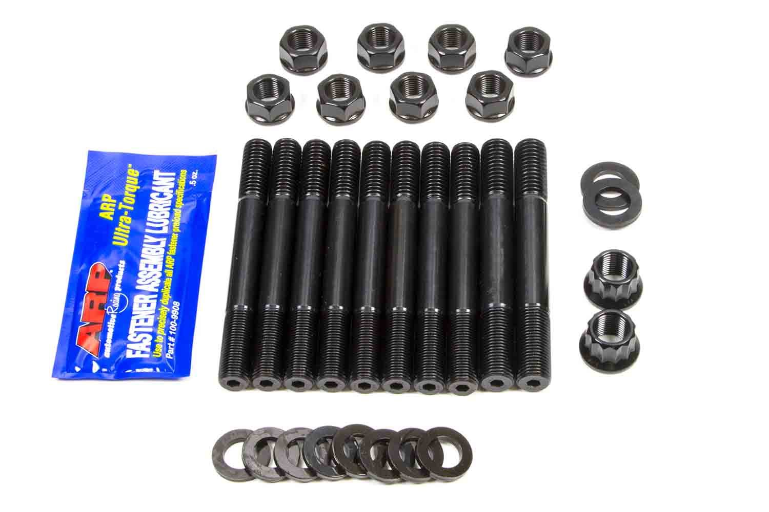 ARP 194-5401 Main Stud Kit, Hex Nuts, 2-Bolt Mains, Chromoly, Black Oxide, Pontiac V8, Kit