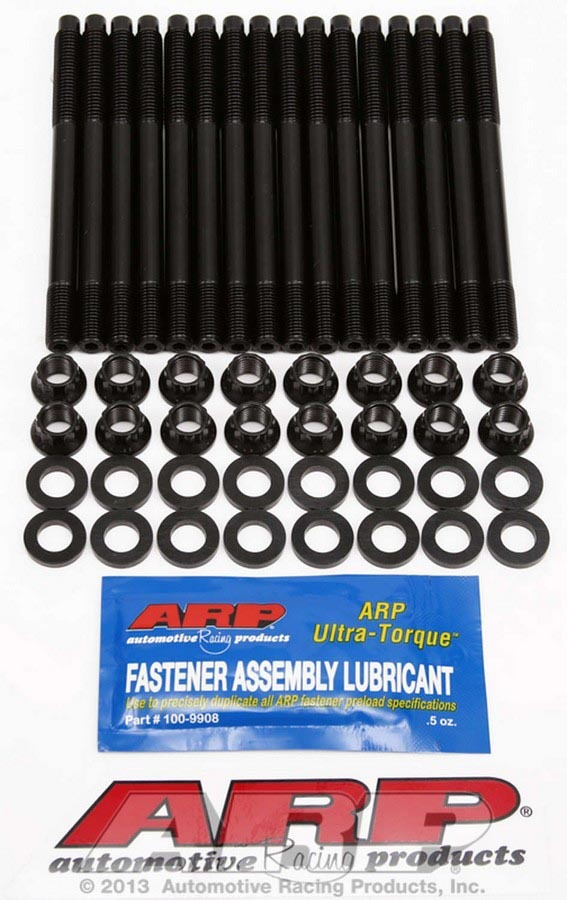 ARP 202-5802 Main Stud Kit, 12 Point Nuts, 4-Bolt Mains, ARP2000, Chromoly, Black Oxide, 3.8 L, Nissan, Kit
