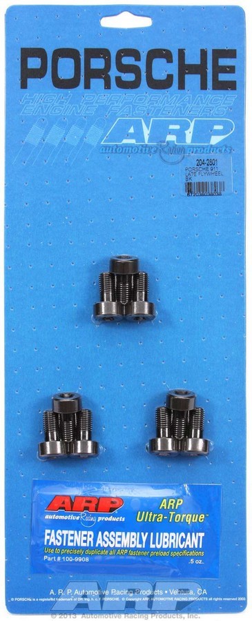 ARP 204-2801 - Flywheel Bolt Kit, Pro Series, 10 mm x 1.25 Thread, 0.770 in Long, Allen Head, Chromoly, Black Oxide, Porsche 4-Cylinder / 6-Cylinder, Set of 9