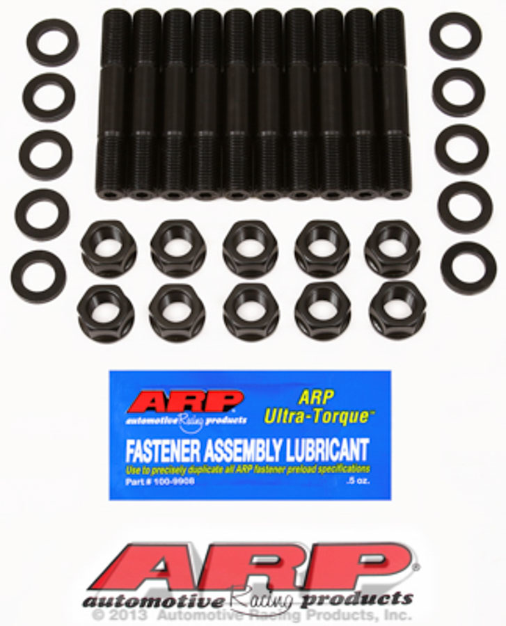 ARP 206-5403 Main Stud Kit, Hex Nuts, 2-Bolt Mains, Chromoly, Black Oxide, Various Applications, Kit