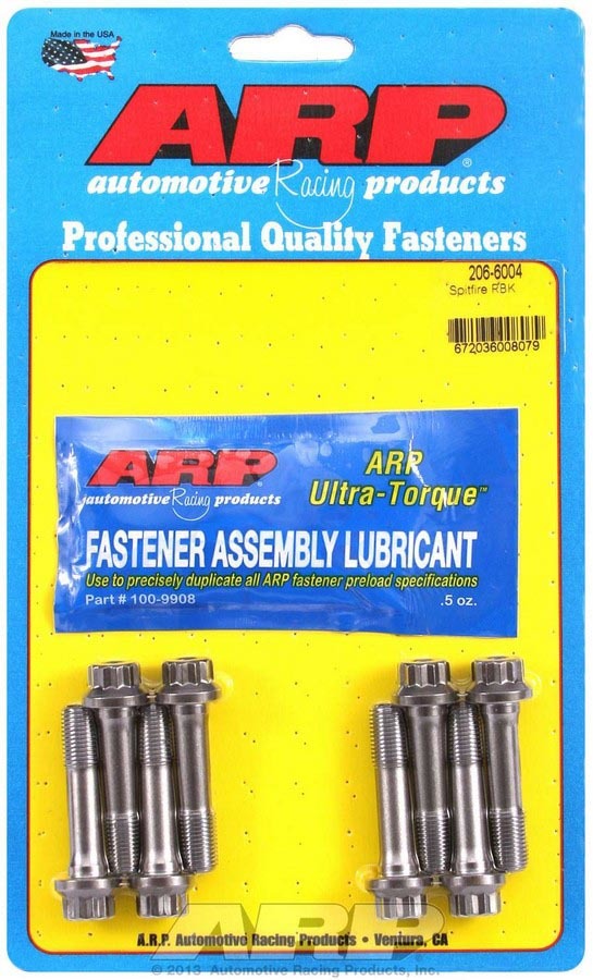 ARP 206-6004 Connecting Rod Bolt Kit, Pro Series, ARP2000, Various Applications, Set of 8