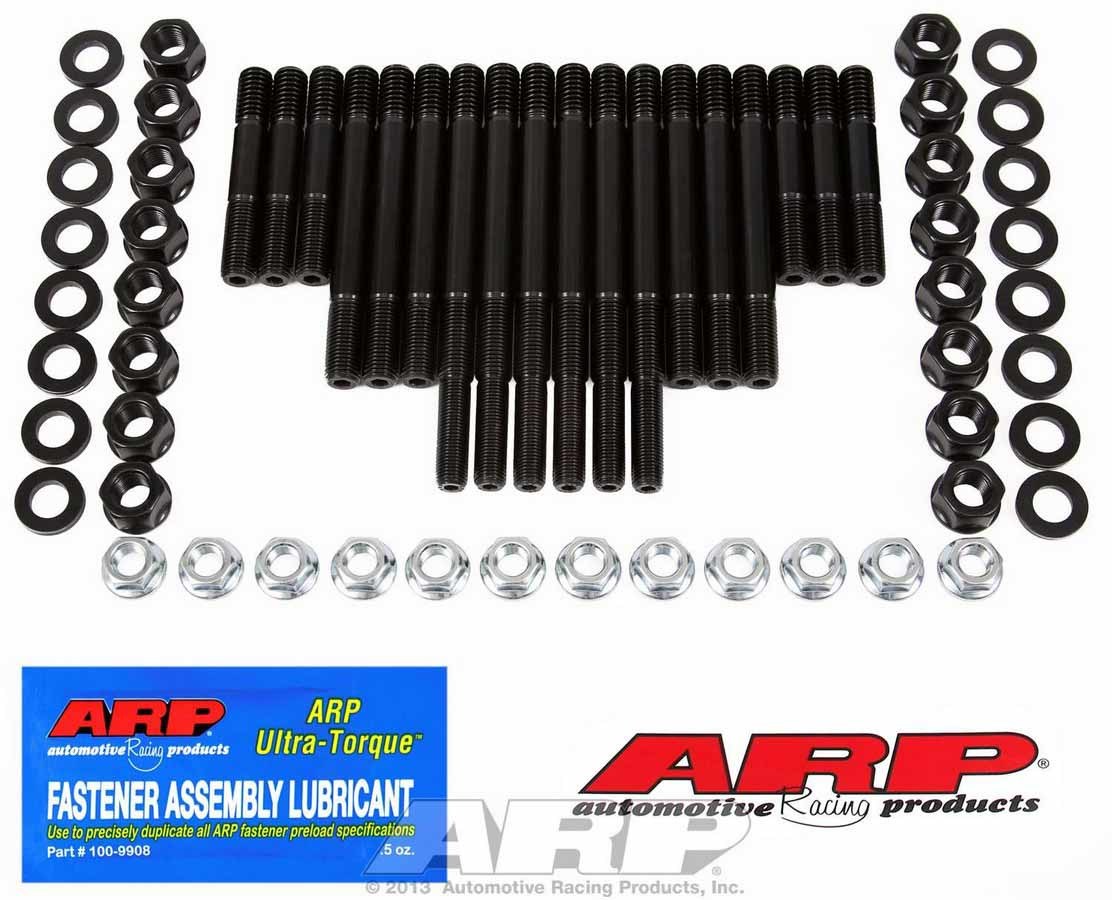 ARP 234-5606 Main Stud Kit, Hex Nuts, 4-Bolt Mains, Chromoly, Black Oxide, Windage Tray, Small Block Chevy, Kit