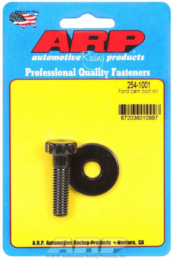 ARP 254-1001 Camshaft Gear Bolt Kit, Pro Series, 3/8-16 in Thread, 1.460 in Long, 12 Point Head, Chromoly, Black Oxide, Small Block Ford, Kit