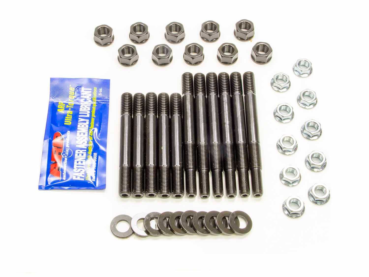 ARP 254-5501 Main Stud Kit, Hex Nuts, 2-Bolt Mains, Chromoly, Black Oxide, Windage Tray, Small Block Ford, Kit