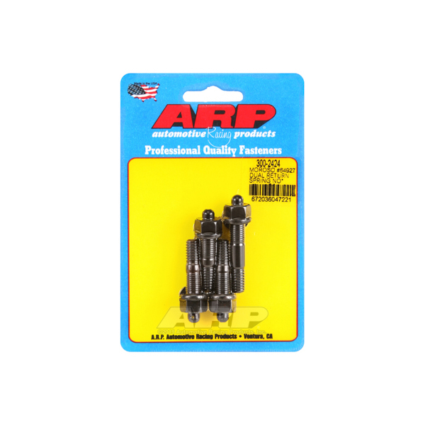 ARP 300-2424 Carburetor Stud, 5/16-18 and 5/16-24 in Thread, 1.700 / 2.050 in Long, Hex Nuts, Drilled, Stainless, Natural, Kit