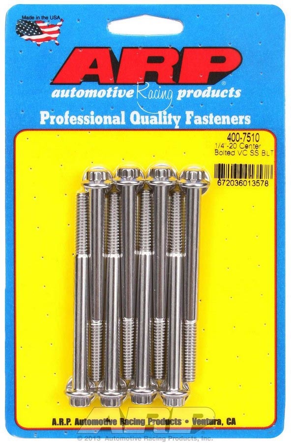 ARP 400-7510 Valve Cover Fastener, Bolt, 1/4-20 in Thread,