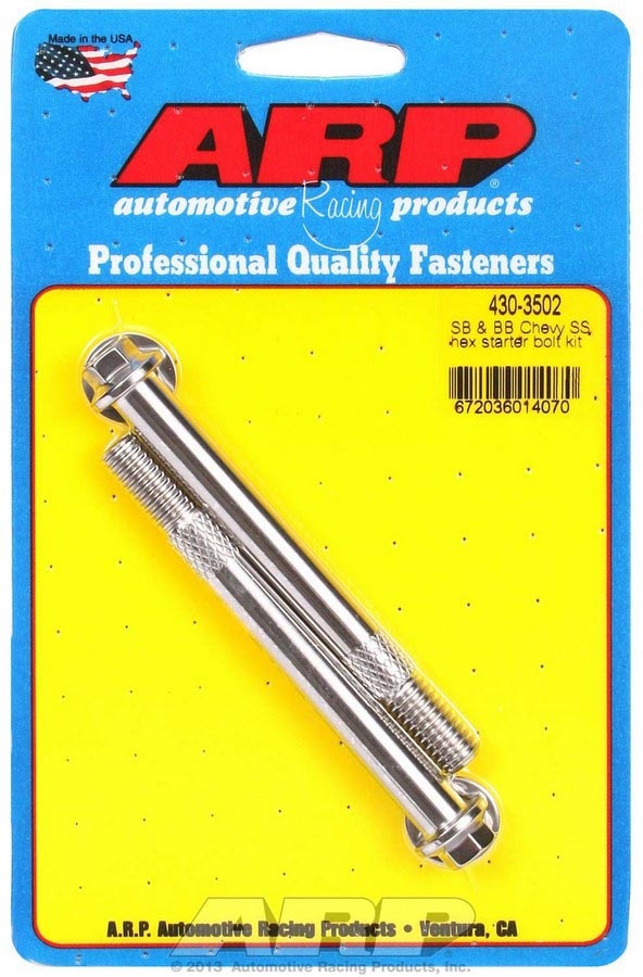 Chevrolet All Models ARP 430-3505 Starter Bolt Kit 12 pt UHL=1.880 /& 4.450