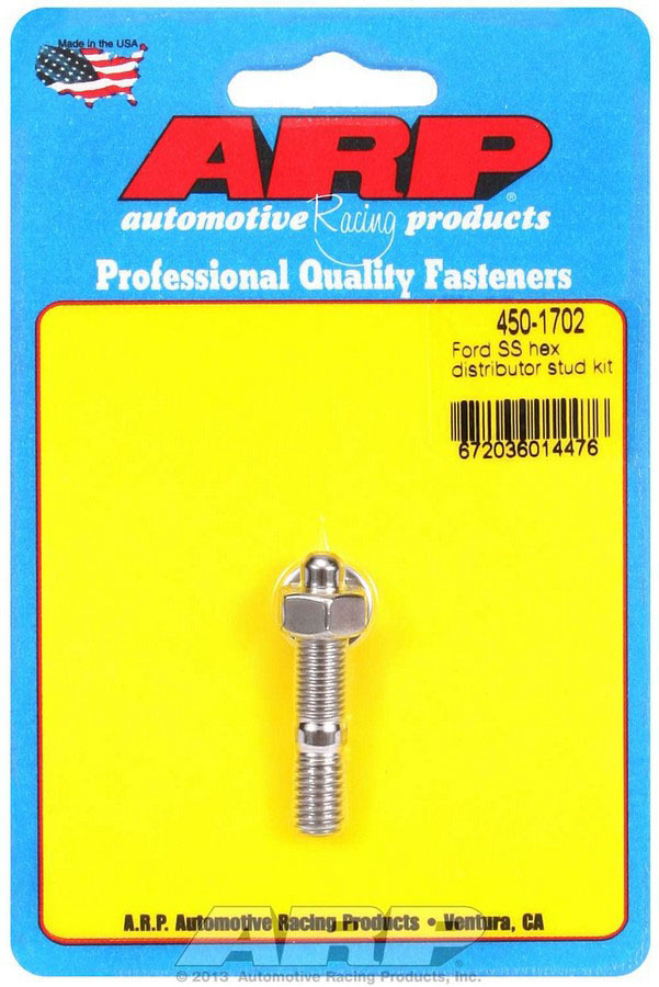 ARP 450-1702 Distributor Stud, Hex Nuts, Stainless, Polished, Ford, Each