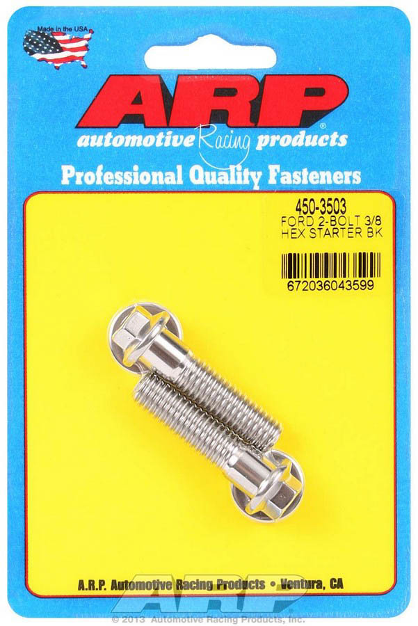 Full Size Start Stainless Steel 12-Point Polished ARP 450-3501 Starter Bolts