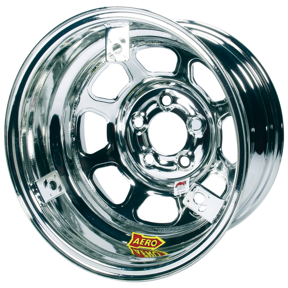 AERO RACE WHEELS 15X8 3in 5.00 Chrome w/ 3 Tabs for Mudcover P/N - 52-285030T3