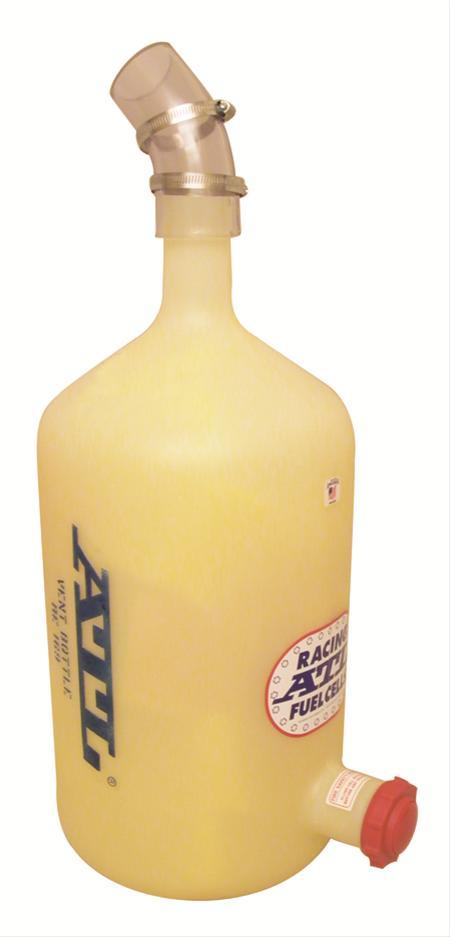ATL Fuel Cells RE169 - Utility Jug, Vent/Fill Bottle, 5 gal, 13 in Diameter, 36 in Tall, Foam Baffling, 45 Degree Elbow, Plastic, White, Each