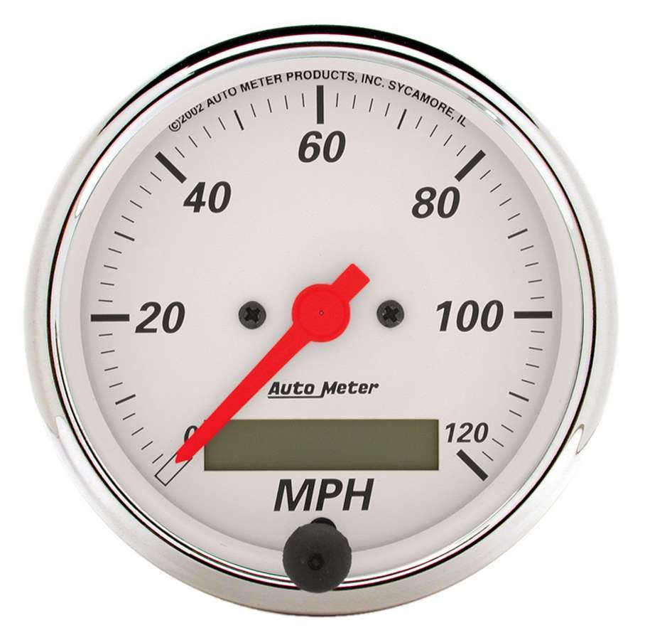 Auto Meter 1388 Speedometer, Arctic White, 120 MPH, Electric