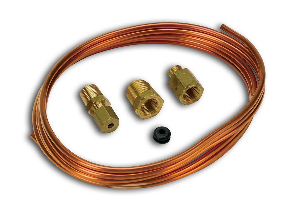 Auto Meter 3224 - Gauge Line Kit, 1/8 in Diameter, 6 ft, Ferrules Included, Copper, Mechanical Pressure Gauges, Kit