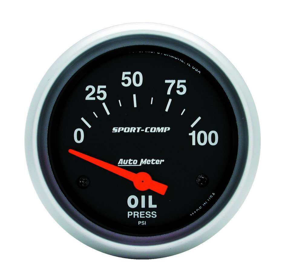 Auto Meter 3522 Oil Pressure Gauge, 0100 psi, E