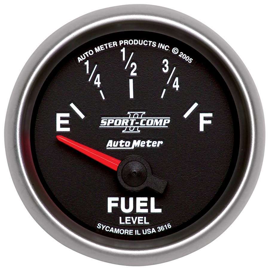 Autometer Sport-Comp II 52mm 240-33 ohms Short Sweep Electronic Fuel Level Gauge thumbnail 8