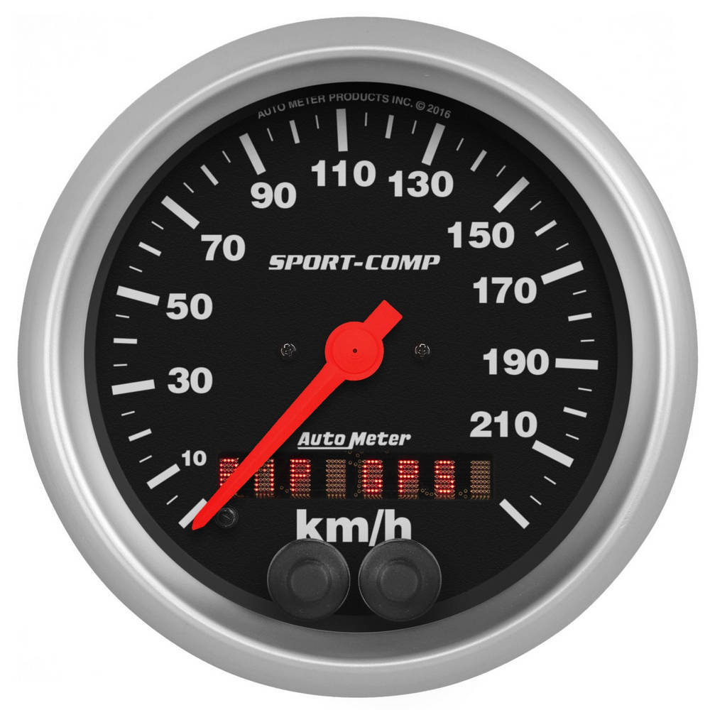 Auto Meter 3982M Speedometer, 225 KPH, Electric