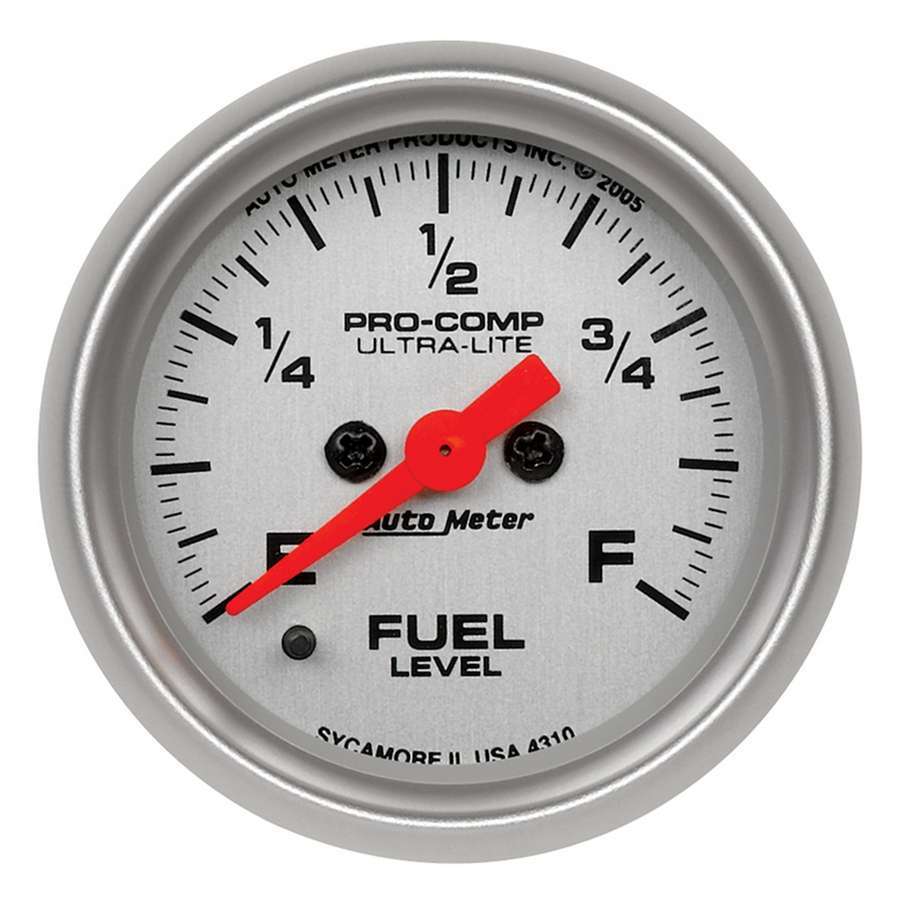 AutoMeter 4310 Fuel Level Gauge, Ultra-Lite, 0-280 ohm, Elec