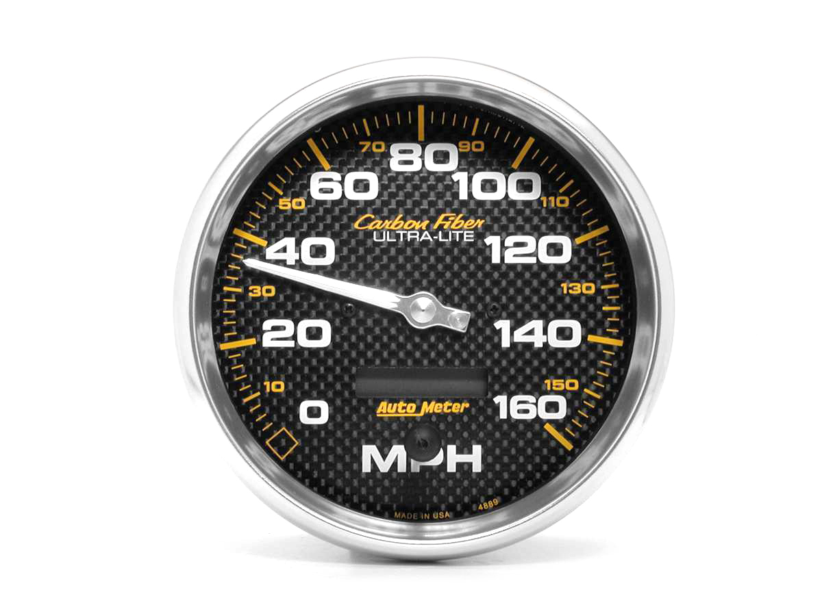 Autometer Carbon Fiber Series 5-inch 160 MPH Elec. Programmable Speedometer thumbnail 8