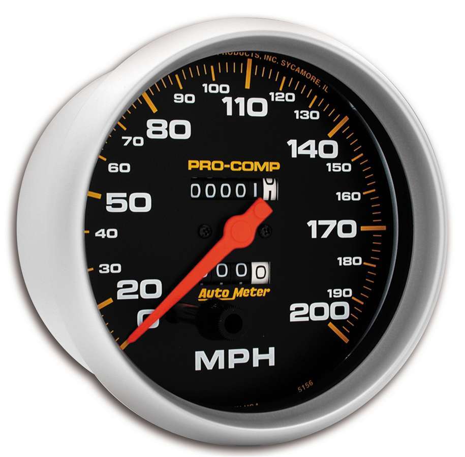 AutoMeter Gauge Speedometer 5in. 200MPH Mechanical Pro-Comp thumbnail 8