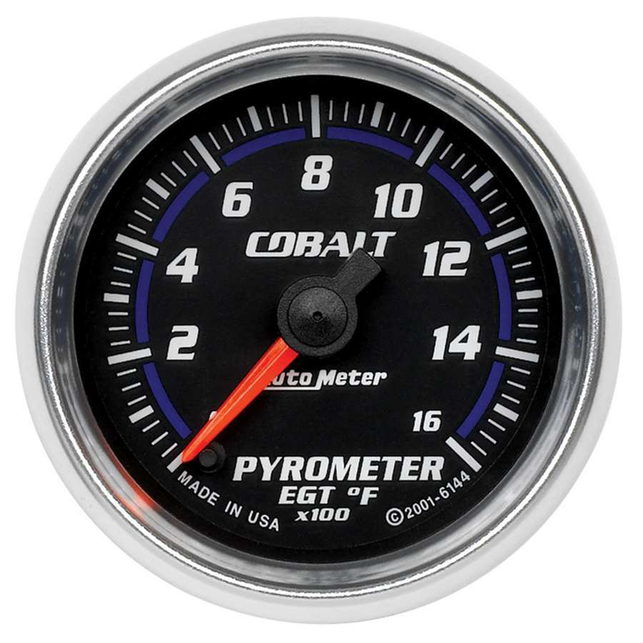 AutoMeter 6144 EGT Gauge, Cobalt, 01600 Degree F, Electric,