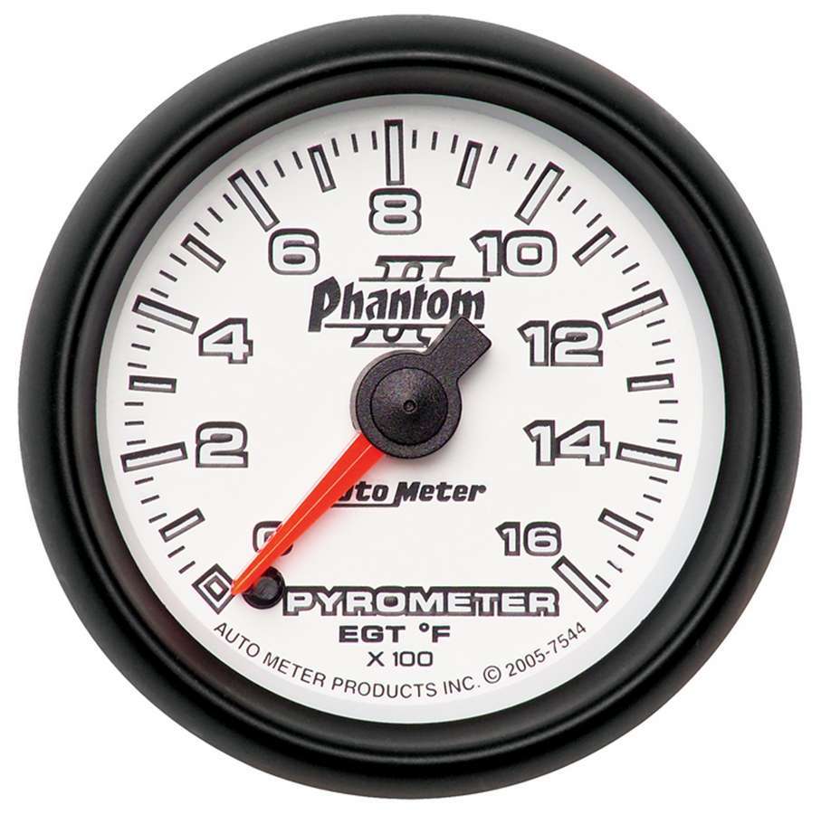 AutoMeter 7544 EGT Gauge, Phantom II, 01600 Degree F, Elect
