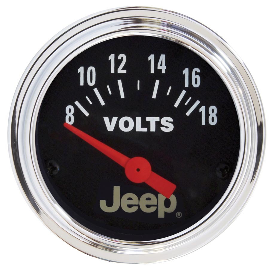 Auto Meter 880242 Voltmeter, Jeep, 818V, Electric, Analog,