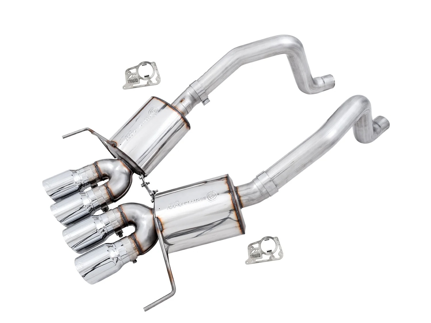 C7 Corvette Exhaust Quad Silver Tips